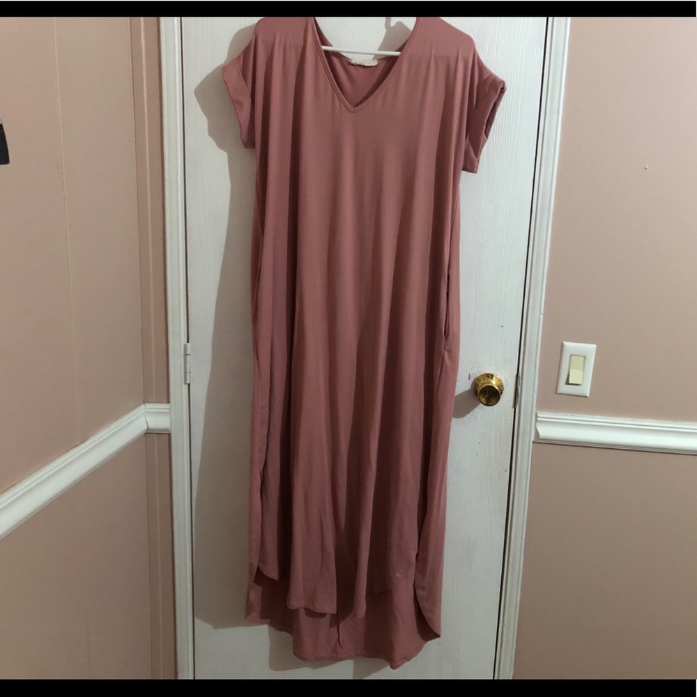 1X Pink Maxi Dress